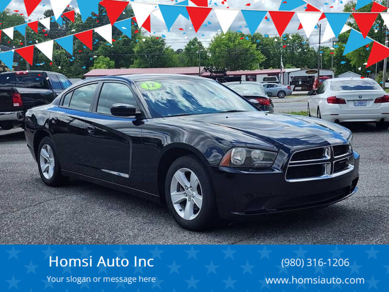 2012 Dodge Charger for sale at Homsi Auto Inc in Kannapolis NC