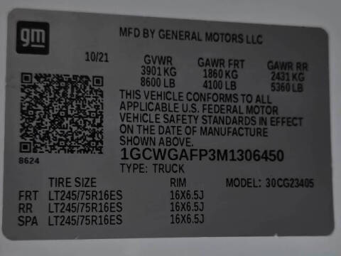2021 Chevrolet Express 2500