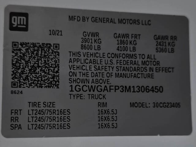 2021 Chevrolet Express 2500
