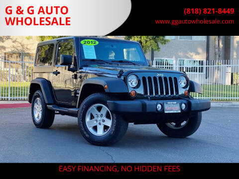 2012 Jeep Wrangler for sale at G & G AUTO WHOLESALE in North Hollywood CA