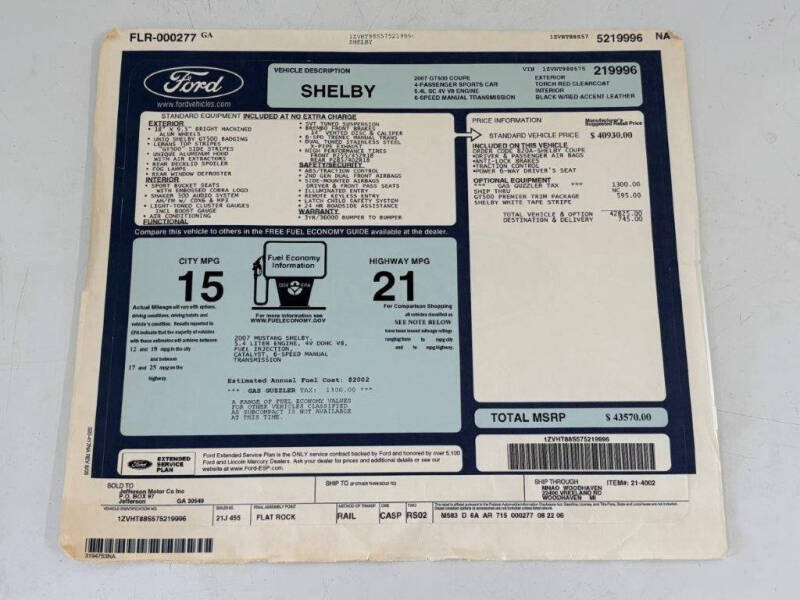 2007 Ford Shelby GT500
