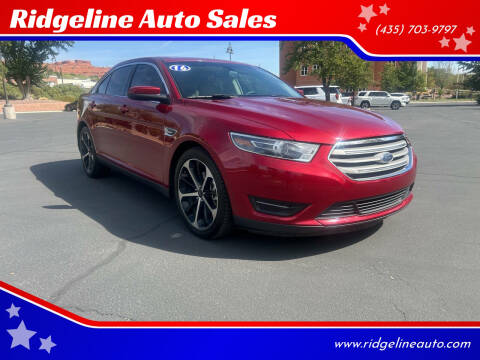 2016 Ford Taurus for sale at Ridgeline Auto Sales in Saint George UT