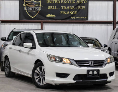 2014 Honda Accord for sale at United Exotic Auto in Houston TX