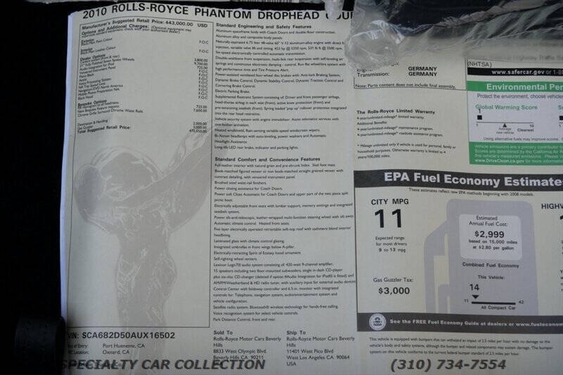 2010 Rolls-Royce Phantom Drophead Coupe