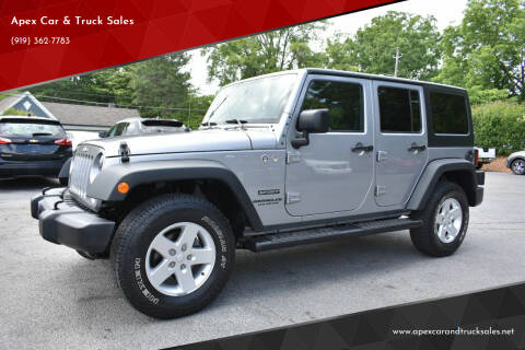 2016 Jeep Wrangler Unlimited for sale at Apex Car & Truck Sales in Apex NC