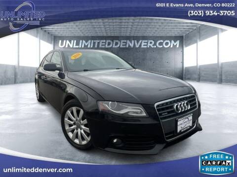 2010 Audi A4 for sale at Unlimited Auto Sales in Denver CO