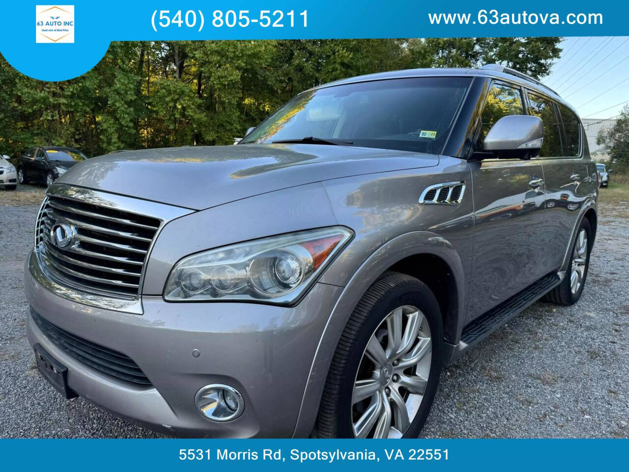 2013 INFINITI QX56 for sale at 63 Auto Inc in Spotsylvania, VA