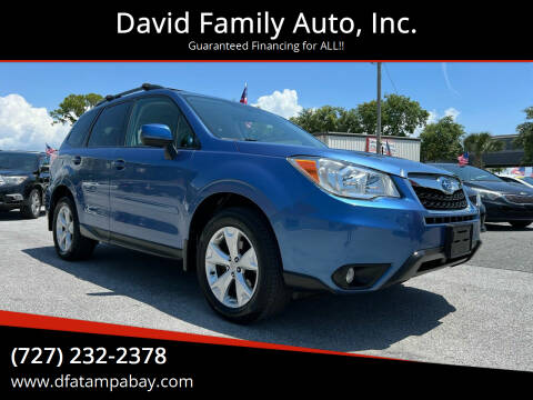 2015 Subaru Forester for sale at David Family Auto, Inc. in New Port Richey FL