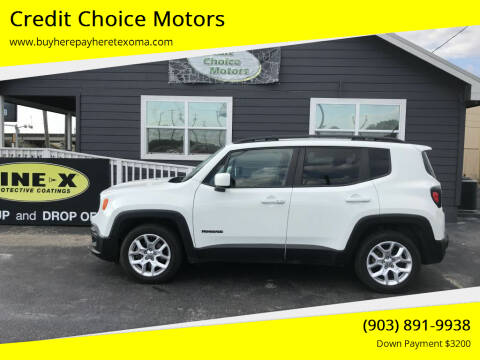 2016 Jeep Renegade for sale at Credit Choice Motors in Sherman TX