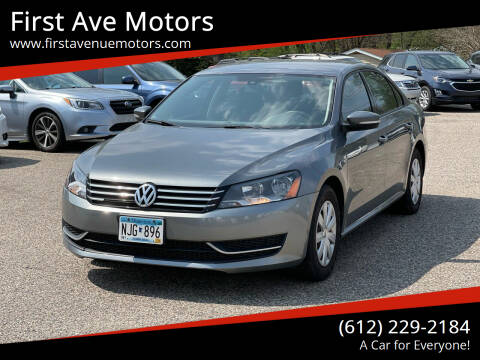 2013 Volkswagen Passat for sale at First Ave Motors in Shakopee MN