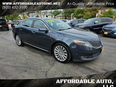 2013 Lincoln MKS for sale at AFFORDABLE AUTO, LLC in Green Bay WI