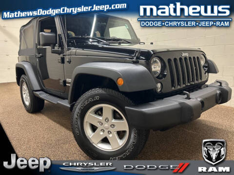 2014 Jeep Wrangler for sale at MATHEWS DODGE INC in Marion OH