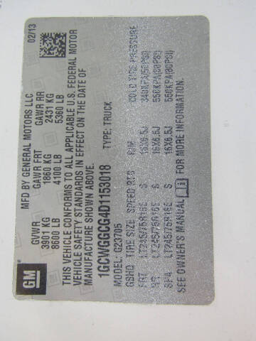 2013 Chevrolet Express 2500