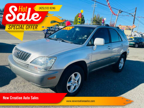 2001 Lexus RX 300 for sale at New Creation Auto Sales in Everett WA