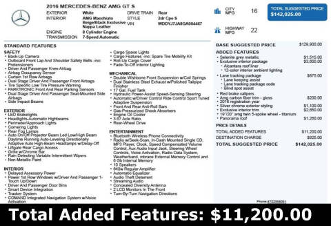 2016 Mercedes-Benz AMG GT S