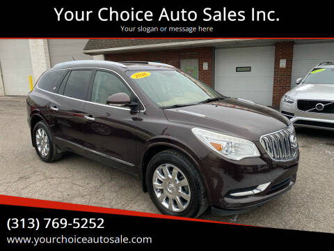 2016 Buick Enclave for sale at Your Choice Auto Sales Inc. in Dearborn MI