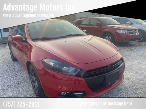 2013 Dodge Dart for sale at Advantage Motors Inc in Newport News VA