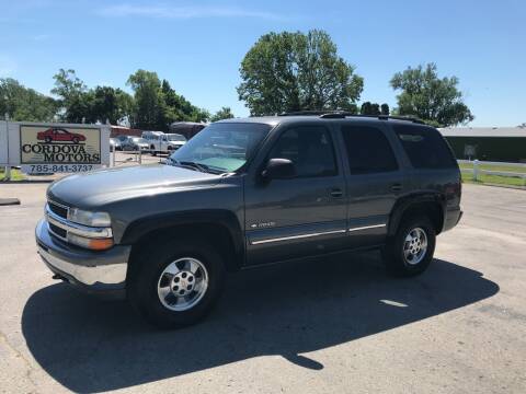 2000 Chevrolet Tahoe for sale at Cordova Motors in Lawrence KS