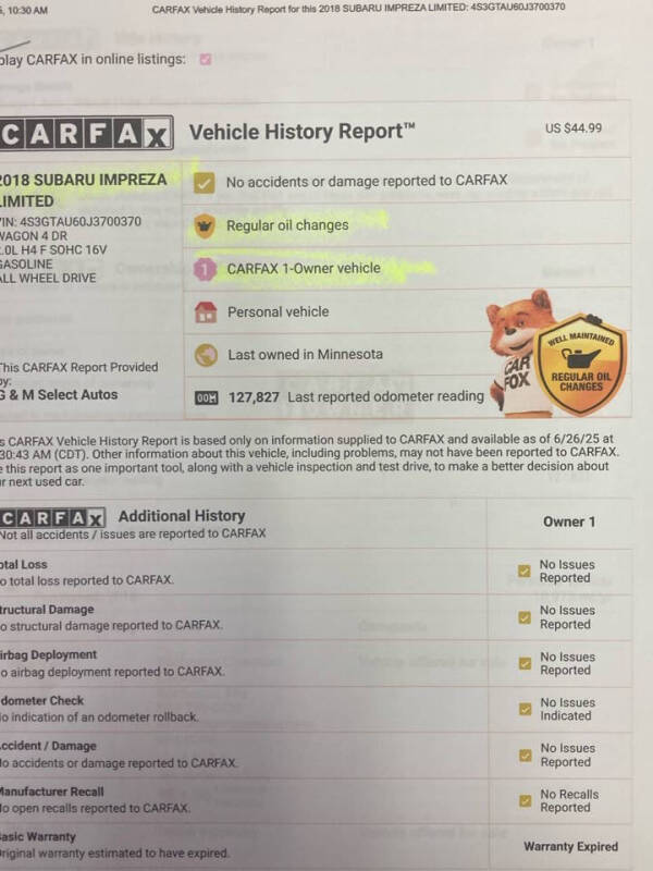 2018 Subaru Impreza Limited