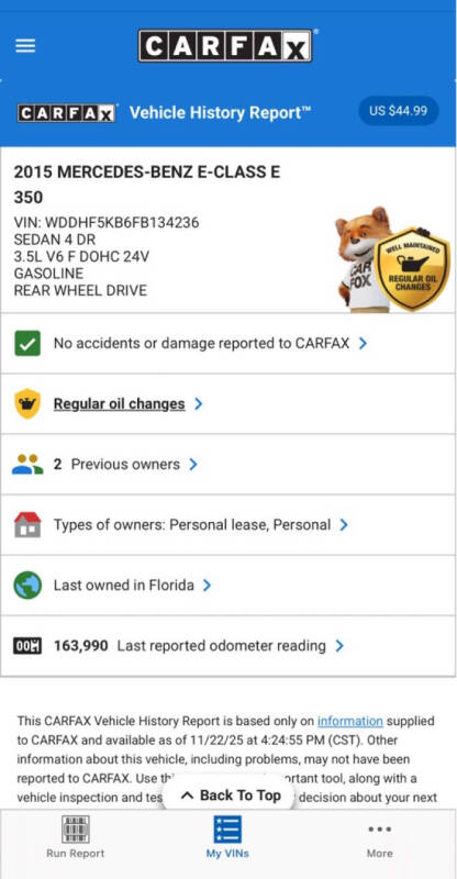 2015 Mercedes-Benz E-Class E 350