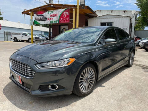 2015 Ford Fusion for sale at ASHE AUTO SALES, LLC. in Dallas TX