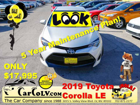 2019 Toyota Corolla for sale at The Car Company in Las Vegas NV