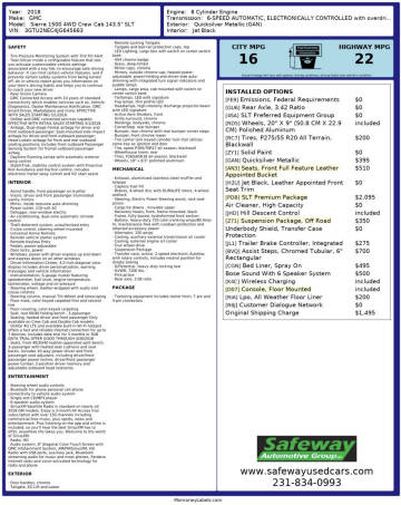 2018 GMC Sierra 1500