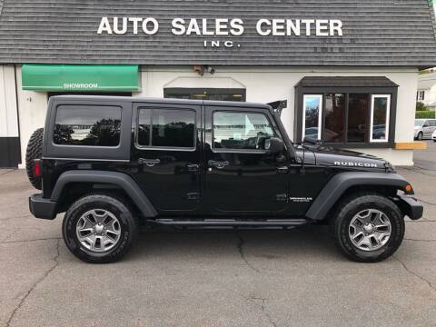 2015 Jeep Wrangler Unlimited for sale at Auto Sales Center Inc in Holyoke MA