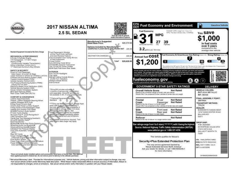 2017 Nissan Altima 2.5