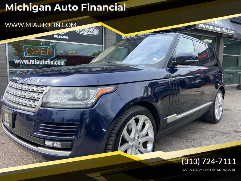 2016 Land Rover Range Rover for sale at Michigan Auto Financial in Dearborn MI