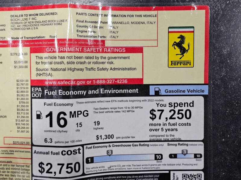 2022 Ferrari F8 Tributo