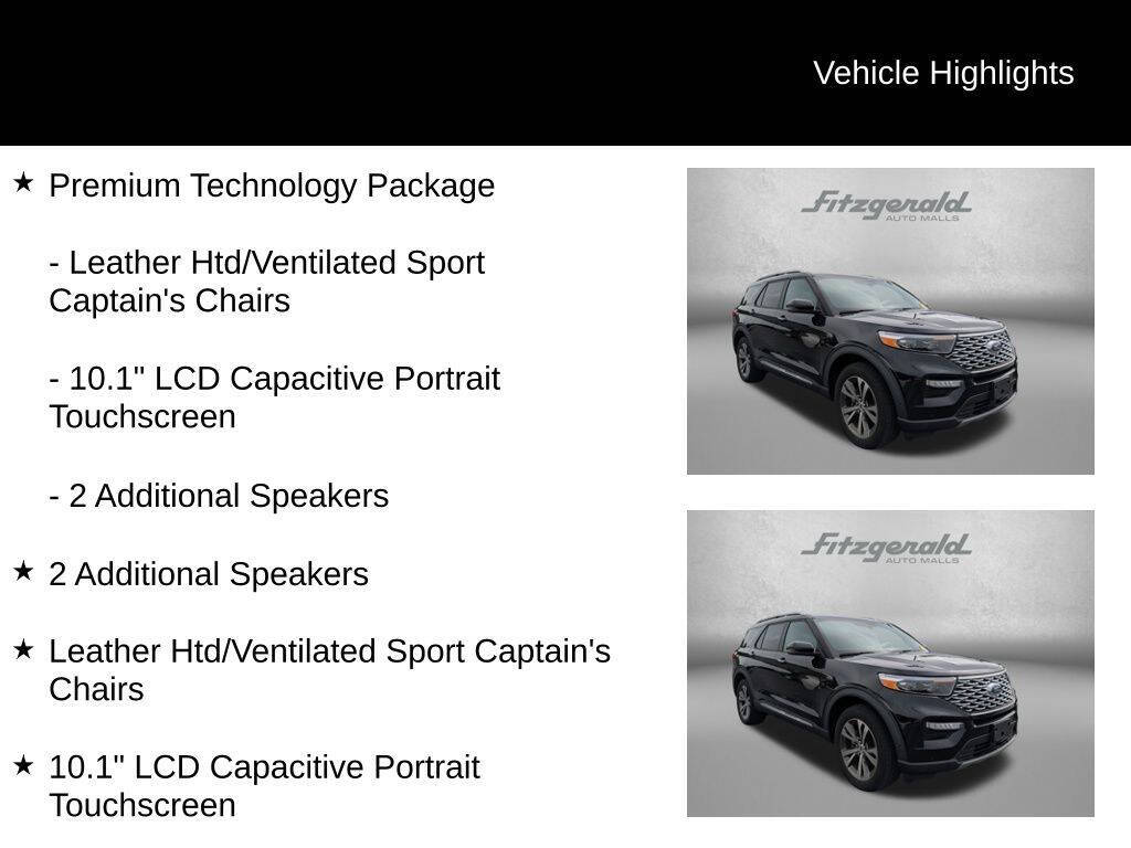 Black 2020 Ford Explorer Platinum AWD Platinum 4dr SUV 4