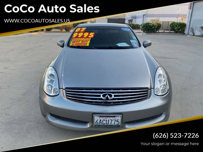 2007 Infiniti G35 for sale at CoCo Auto Sales in South El Monte CA