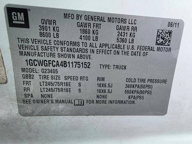 2011 Chevrolet Express 2500