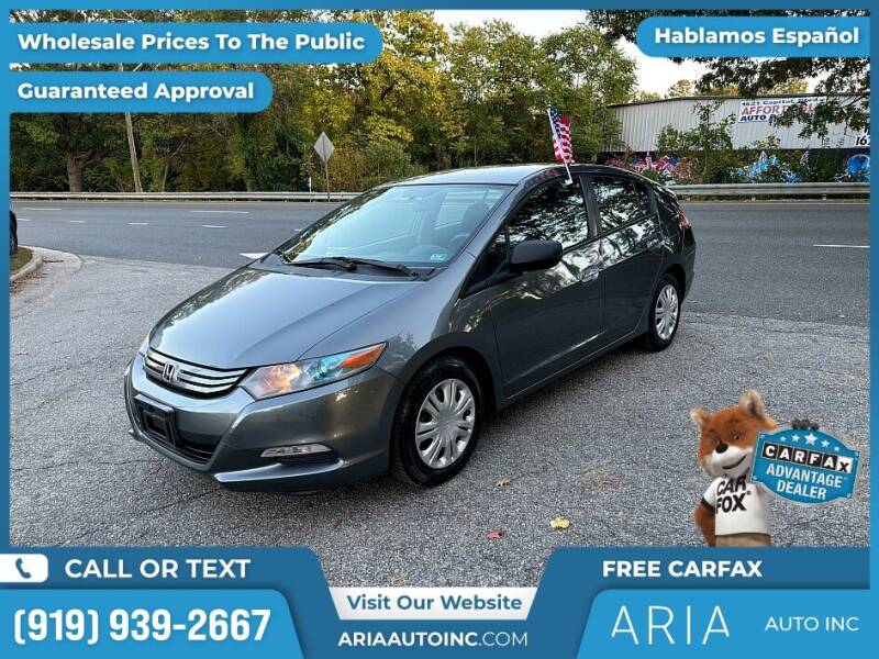 2010 Honda Insight for sale at Aria Auto Inc. in Raleigh NC