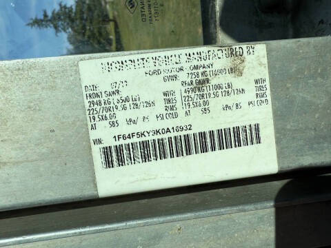 2019 Ford Stripped Chassis