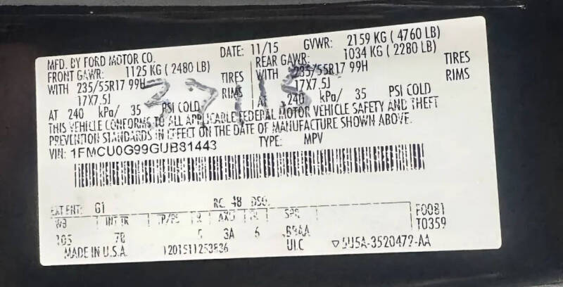 2016 Ford Escape SE