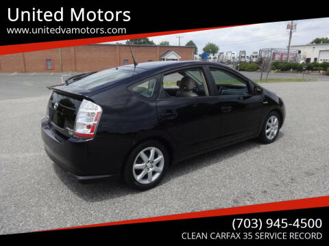 2009 Toyota Prius for sale at United Motors in Fredericksburg VA