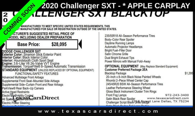 2020 Dodge Challenger SXT