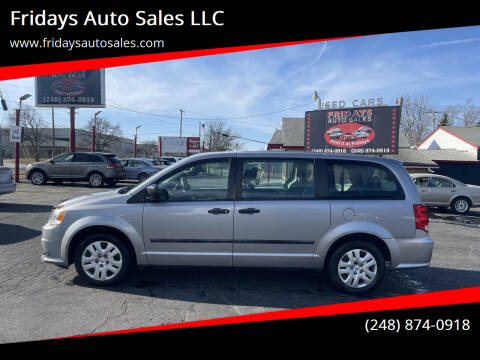 2014 Dodge Grand Caravan for sale at Fridays Auto Sales LLC in Pontiac MI