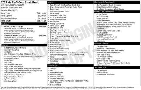 2023 Kia Rio 5-Door S
