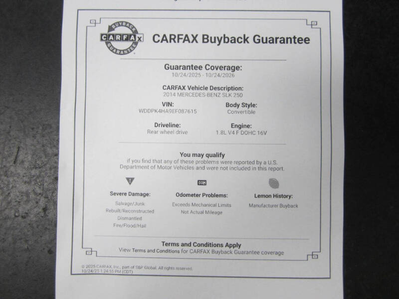 2014 Mercedes-Benz SLK SLK 250