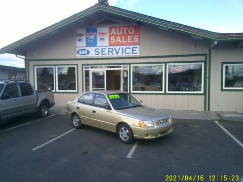 2002 Hyundai Accent for sale at 777 Auto Sales and Service in Tacoma WA