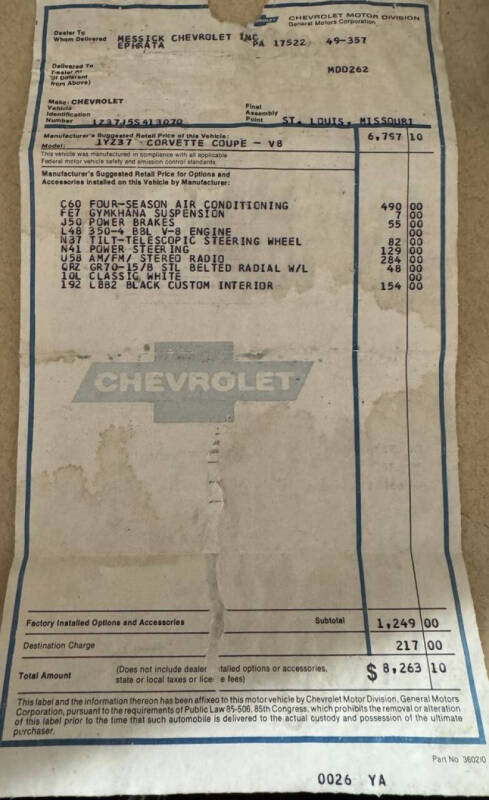 1975 Chevrolet Corvette