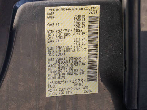 2015 Nissan Frontier