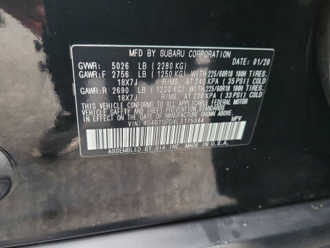 2020 Subaru Outback Touring XT