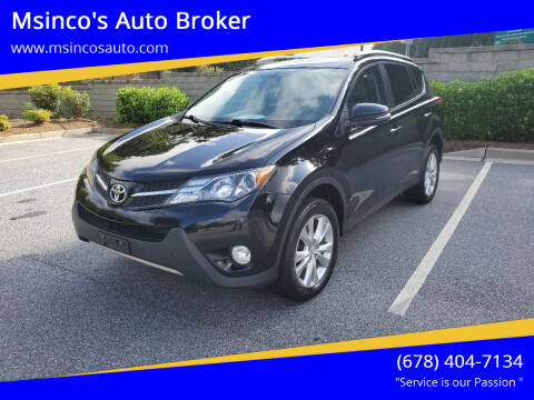 2013 Toyota RAV4 for sale at Msinco's Auto Broker in Snellville GA