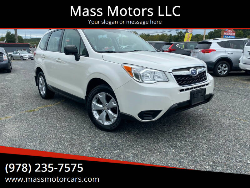 2016 Subaru Forester for sale at Mass Motors LLC in Worcester MA