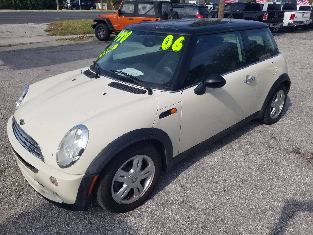 Off white 2006 MINI Cooper Base 2dr Hatchback 2