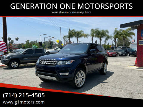 2015 Land Rover Range Rover Sport for sale at GENERATION ONE MOTORSPORTS in La Habra CA